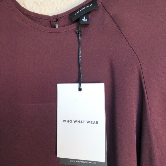 Target Who What Wear Burgundy Dress - Picture 4 of 7